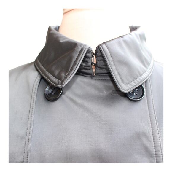 Vintage Double Breasted Mid Length Trench Coat Jacket with Belt - Size XL - Picture 7 of 16